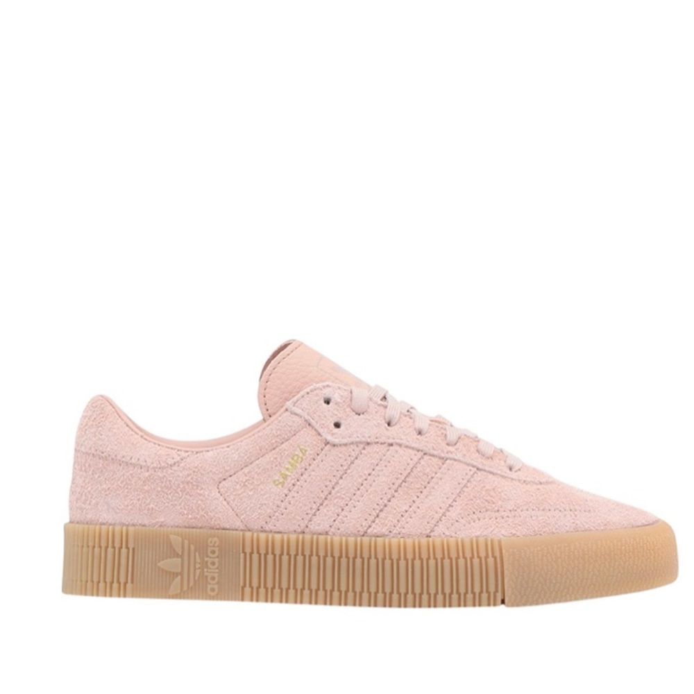 Pink adidas sambas